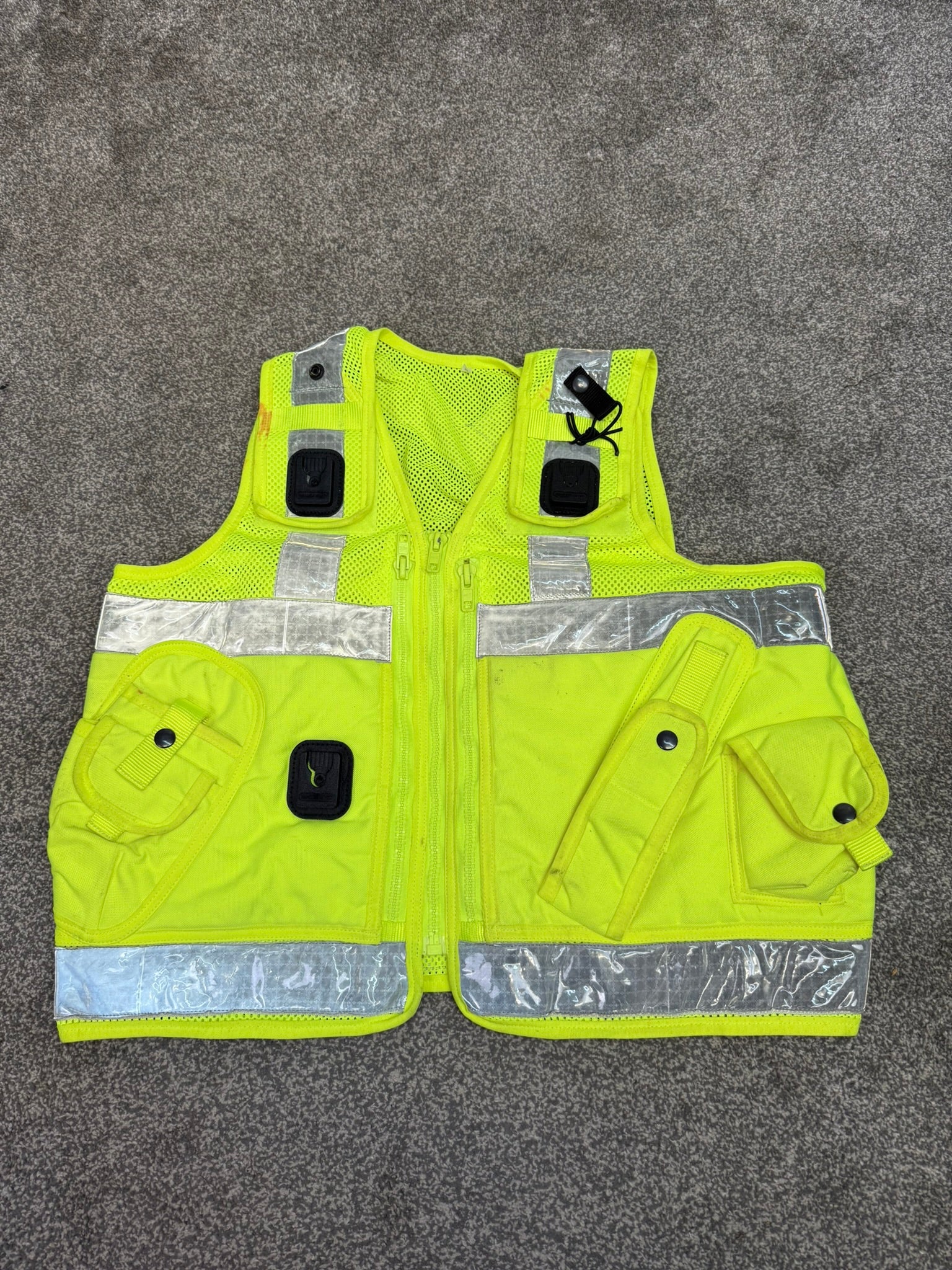 Hi Vis Tac Vest Ex Police Equipment Utility Vest MEDIUM Patrol Securit ...