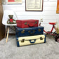 3x Vintage Suitcase Travel Trunk Boho Retro Industrial Decor Photo Prop Display