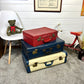 3x Vintage Suitcase Travel Trunk Boho Retro Industrial Decor Photo Prop Display