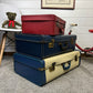 3x Vintage Suitcase Travel Trunk Boho Retro Industrial Decor Photo Prop Display