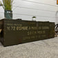 Vintage Wooden Ammo Chest Rustic Crate Storage Box Country Home Farmhouse Boho Decor