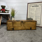 Rustic Wooden Storage Chest Reclaimed Vintage Ammo Box Blanket Toy Box Country Boho Decor