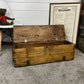 Rustic Wooden Storage Chest Reclaimed Vintage Ammo Box Blanket Toy Box Country Boho Decor