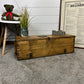 Rustic Wooden Storage Chest Reclaimed Vintage Ammo Box Blanket Toy Box Country Boho Decor