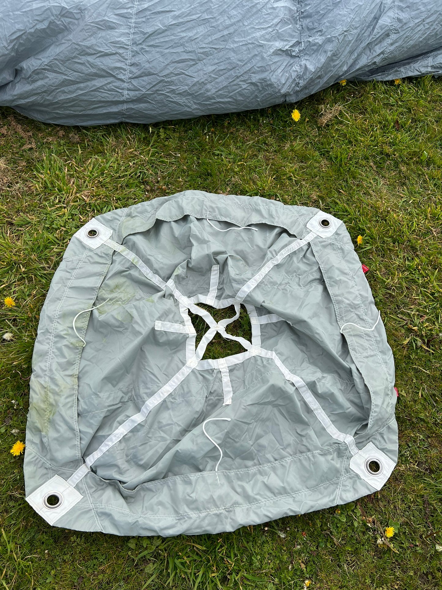 Ex Military Parachute Cut Off & Drogue Chute Photo Prop Army Display Bushcraft Canopy Material