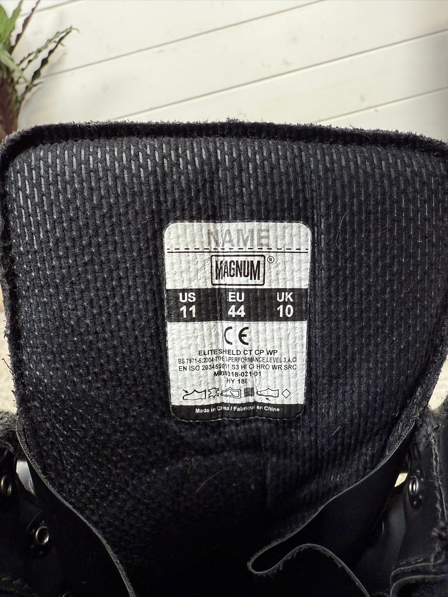 Magnum Elite Shield Combat Boots Black Leather UK 10 Ex Police Security