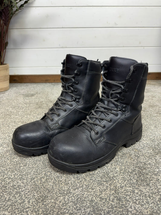 Magnum Elite Shield Combat Boots Black Leather UK 10 Ex Police Security