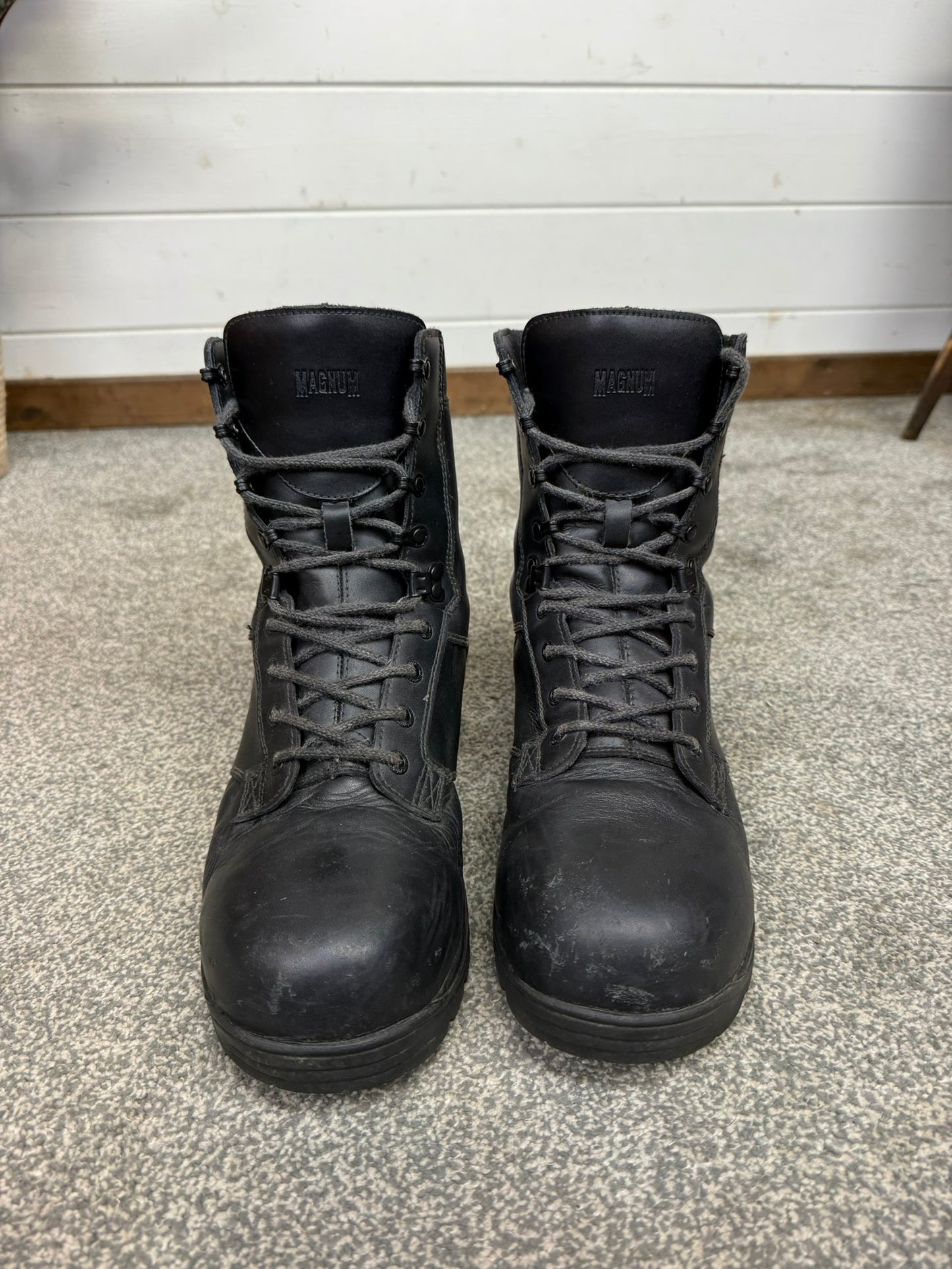 Magnum Elite Shield Combat Boots Black Leather UK 10 Ex Police Security