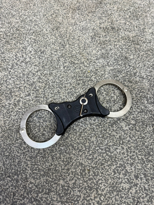 Ex Police Hiatt Rigid Handcuffs With Serial & Key Security Cuffs Displays Collectable