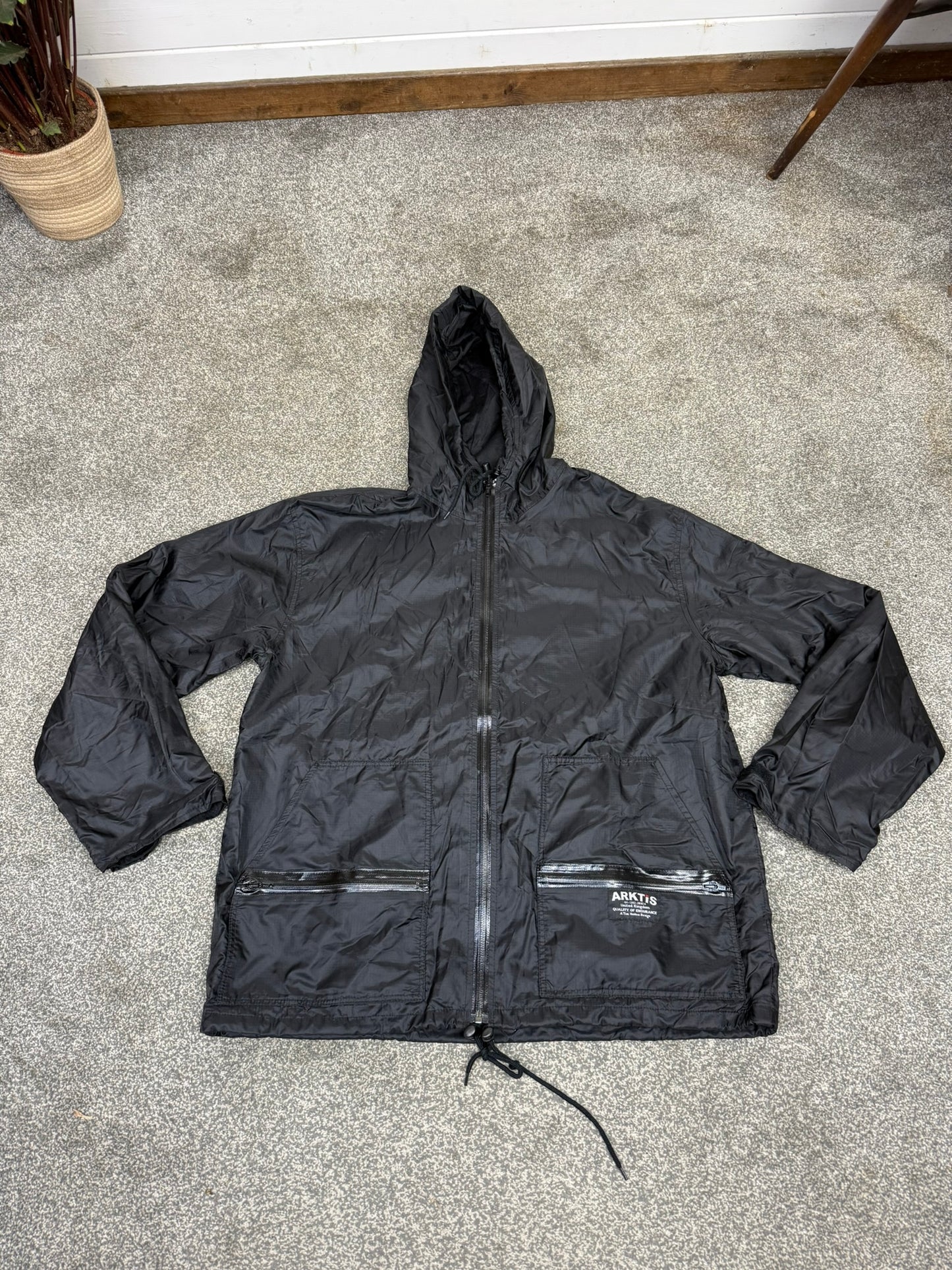 Arktis A310 V1 Black Rainshield Jacket Coat Ripstop Waterproof Lightweight Security Dog Walking Hiking