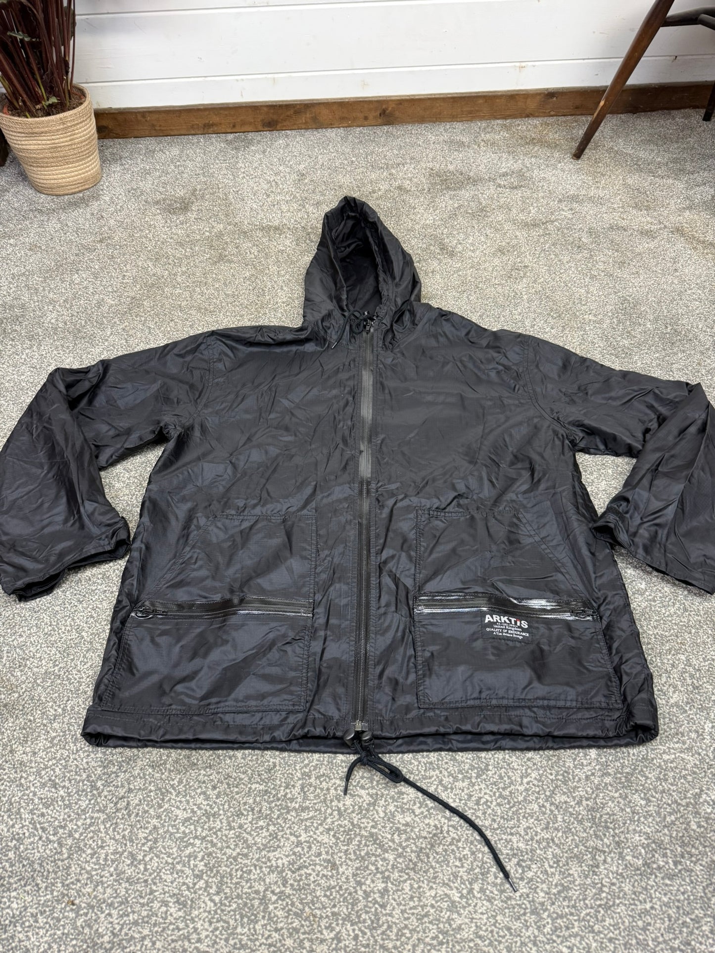 Arktis A310 V1 Black Rainshield Jacket Coat Ripstop Waterproof Lightweight Security Dog Walking Hiking