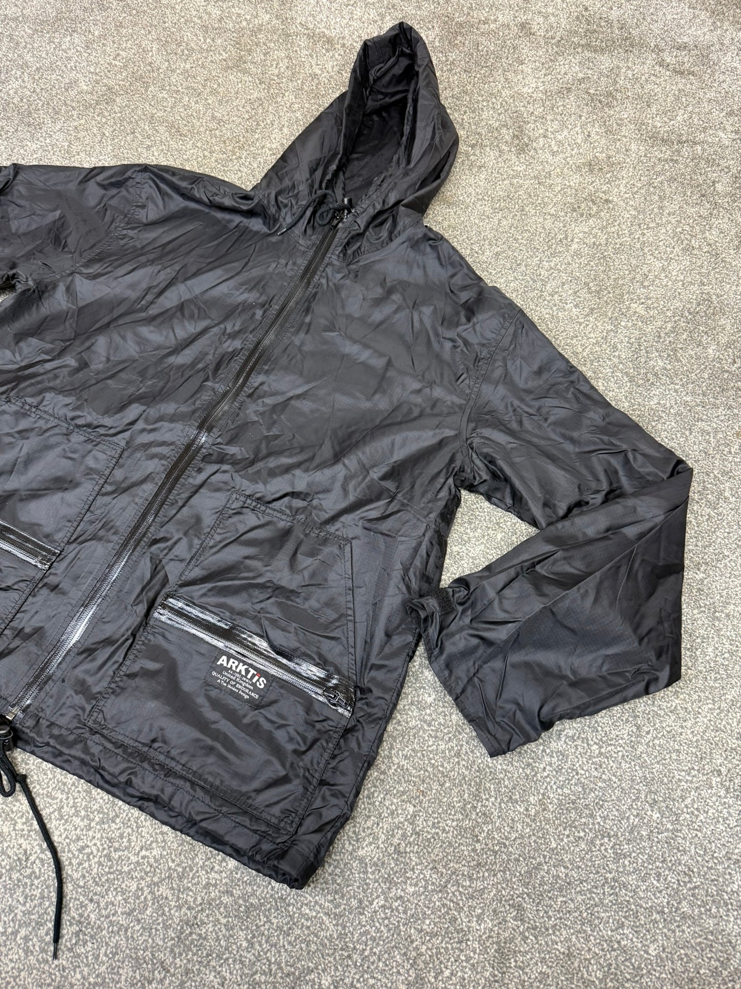 Arktis A310 V1 Black Rainshield Jacket Coat Ripstop Waterproof Lightweight Security Dog Walking Hiking