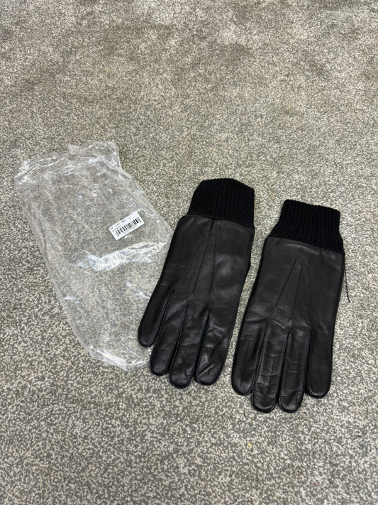 NEW Ex Police Leather Gloves LARGE - Driving Security SIA Patrol