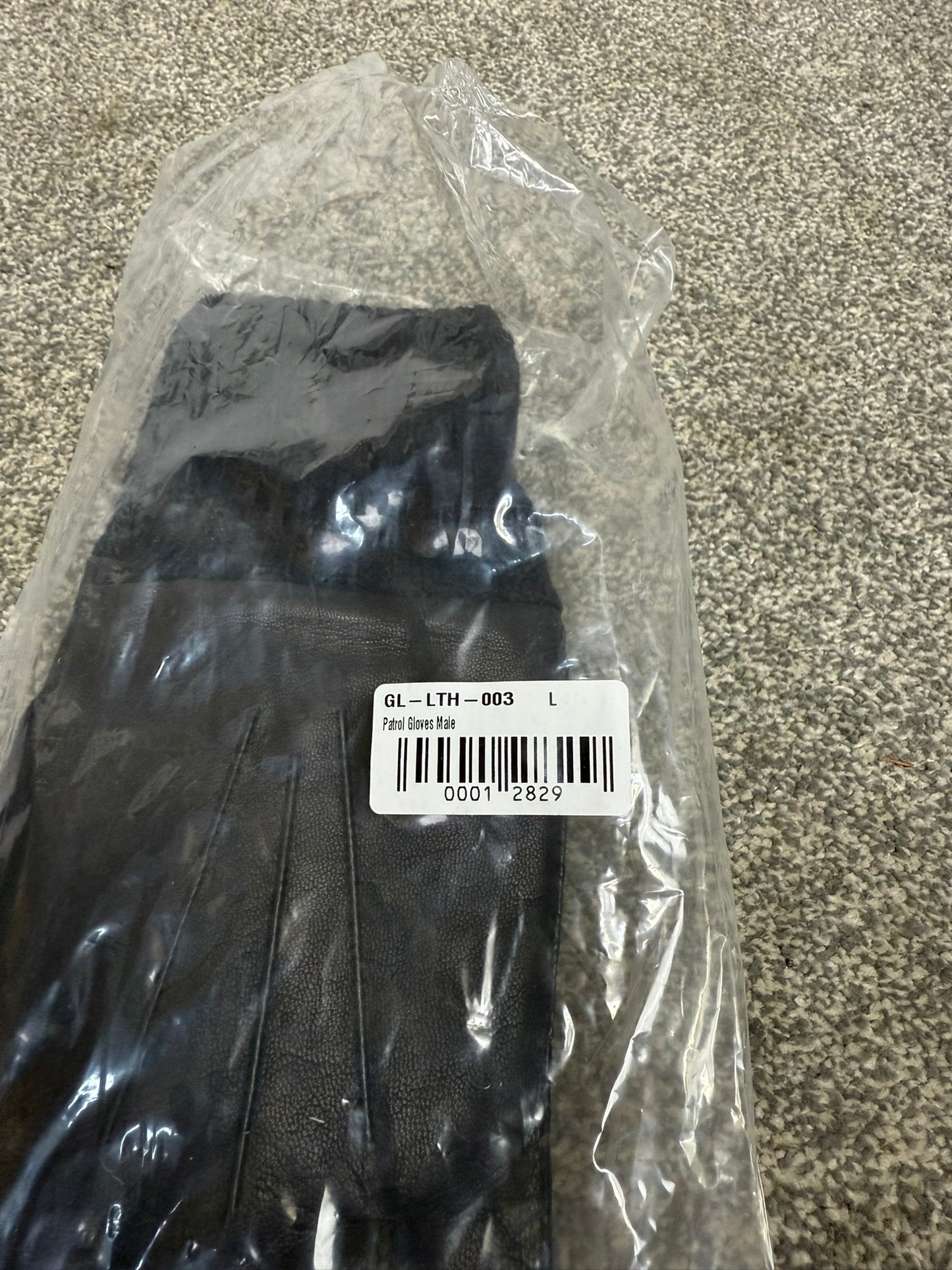 NEW Ex Police Leather Gloves LARGE - Driving Security SIA Patrol