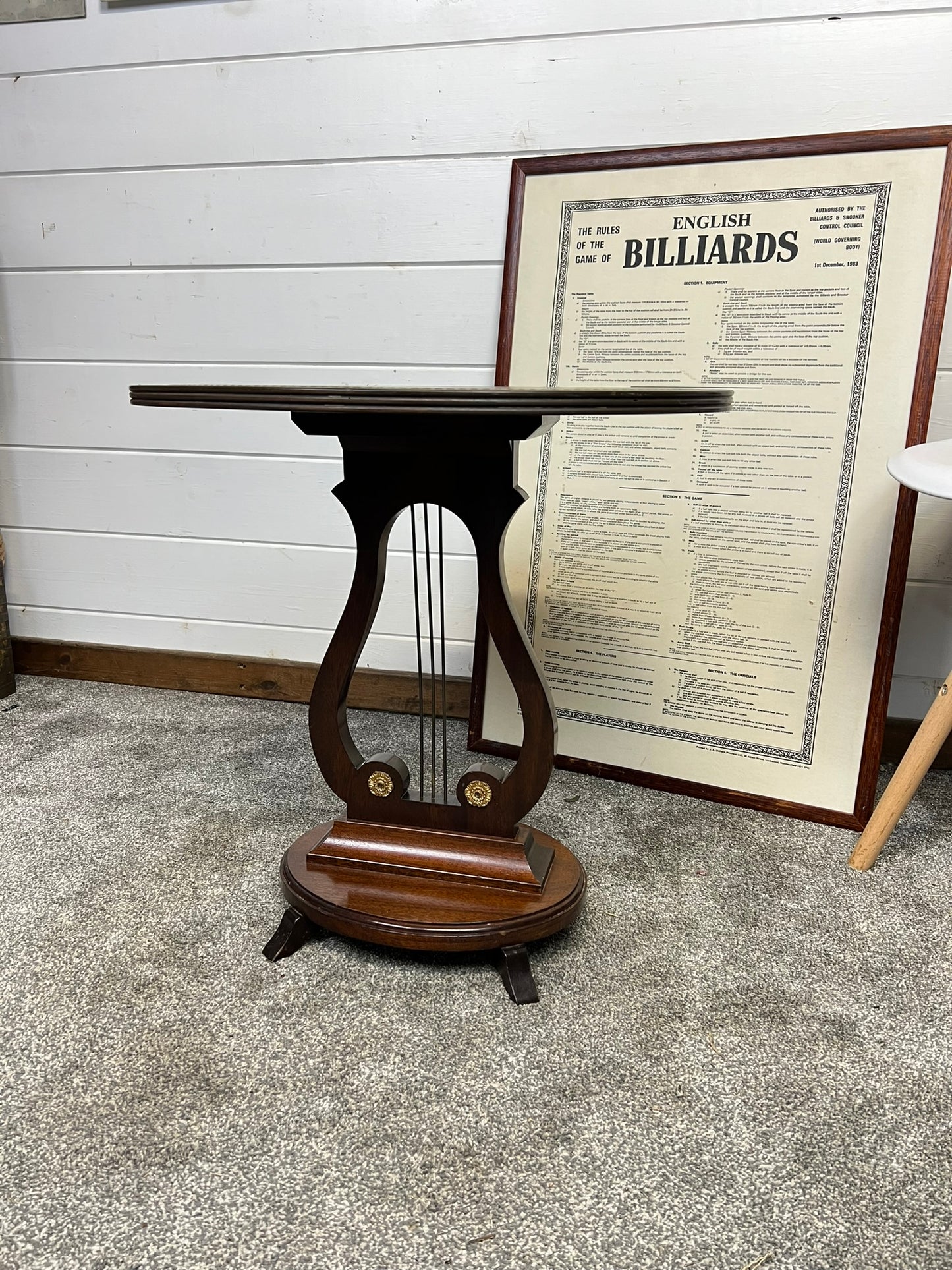 Vintage Mid Century Regency Style Oval Mahogany Wine Table Coffee Side Table