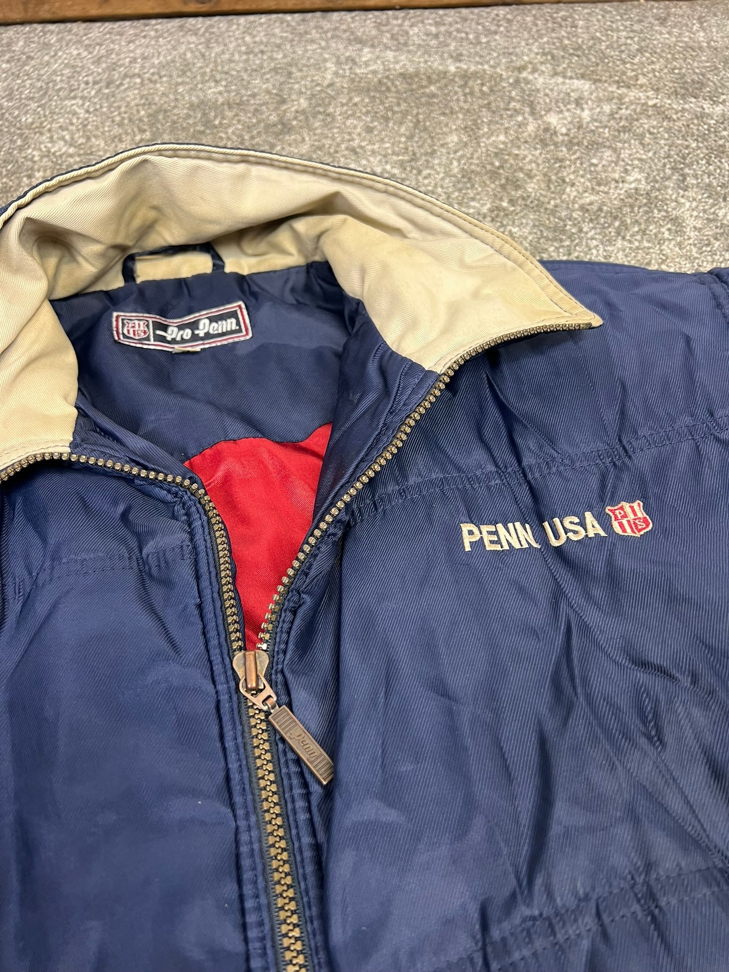 Vintage Penn USA Bomber Jacket Puffer Jacket MEDIUM 80's 90's Y2K