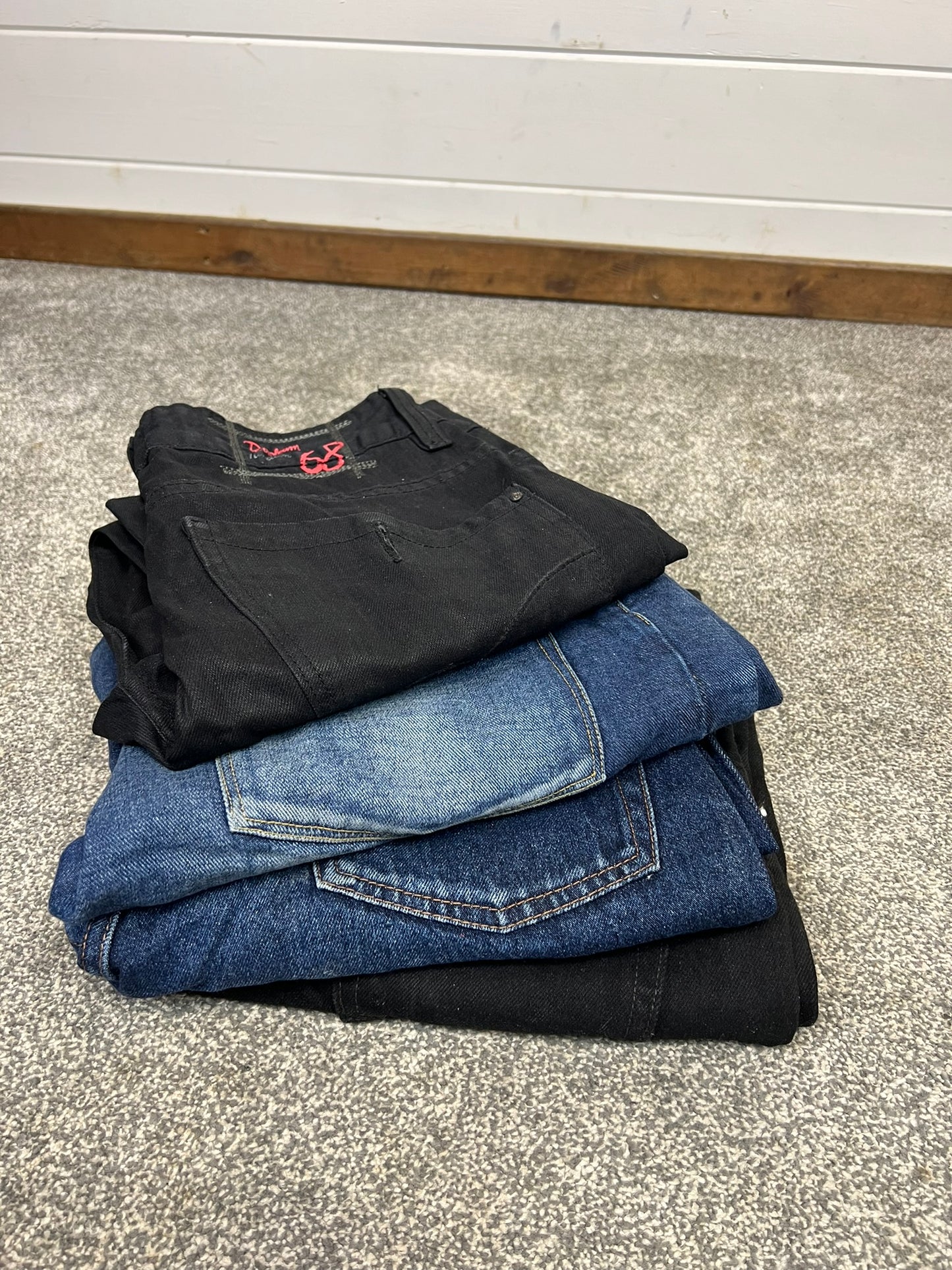 4x Vintage Jeans Bundle Job Lot 90's Y2K - Levi's, Caterpillar, Lee Cooper, Petroleum