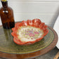 Vintage Floral Ceramic Oval Bowl Serving Dish Boho Art Nouveau Deco