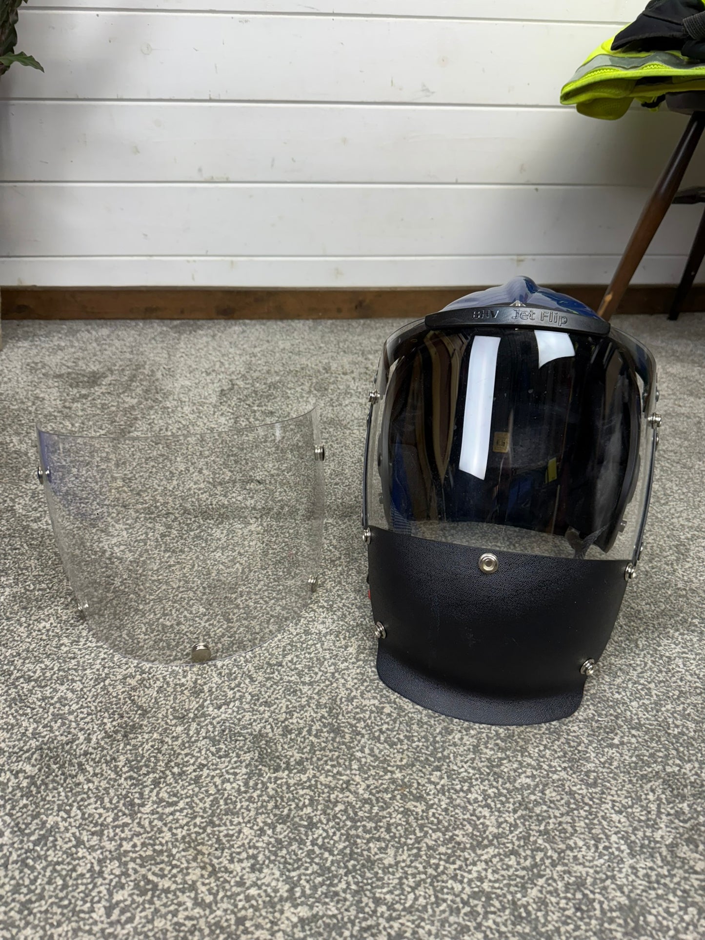 Gecko Marine Helmet With Jet Flip Visor Ex Police 56-63cm