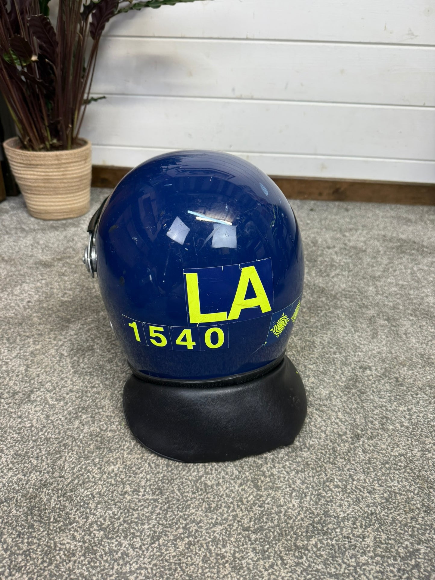 Ex Police Riot Helmet Defender Genuine Obsolete Collectible Theatre Display Fancy Dress Airsoft Paintball