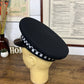 Vintage Ex British Police Black Peak Cap 57cm Obsolete Essex Badge Collector Film Prop Display