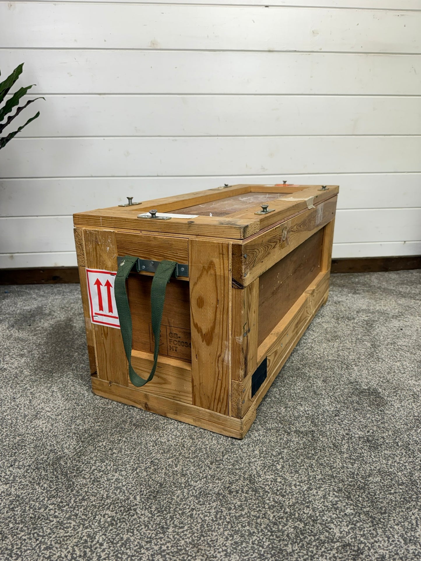 Large Wooden Chest Box Ex Military Army Upcycle Blanket Box Storage Trunk