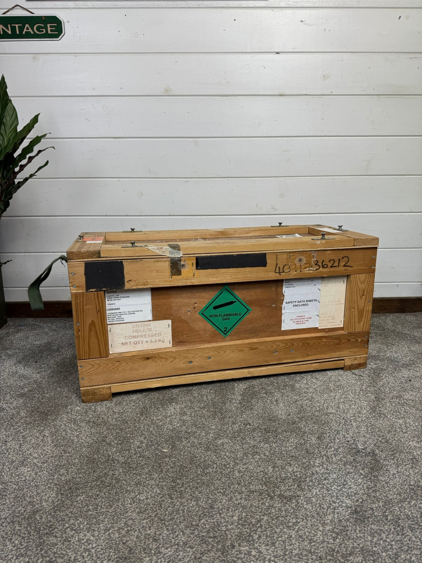 Large Wooden Chest Box Ex Military Army Upcycle Blanket Box Storage Trunk