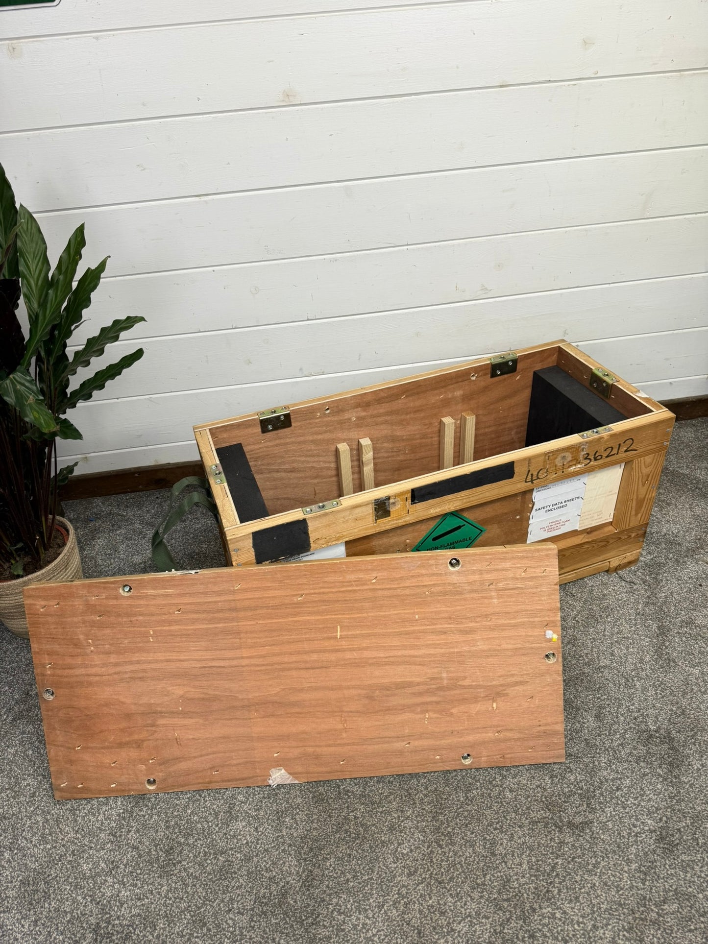 Large Wooden Chest Box Ex Military Army Upcycle Blanket Box Storage Trunk