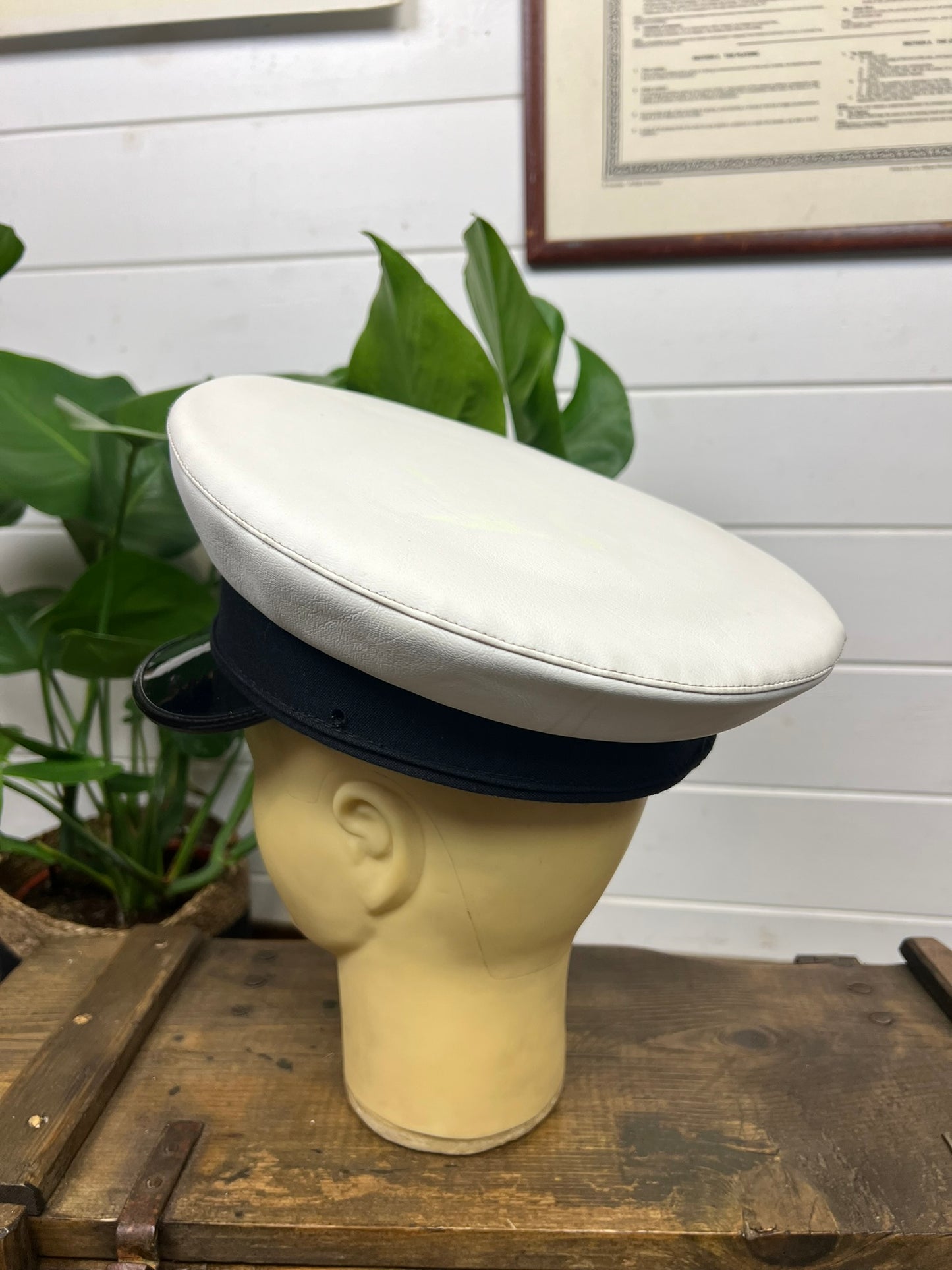 Vintage Ex Essex Police Traffic Officers Peak Cap 60cm Obsolete Badge Collector Film Prop Display