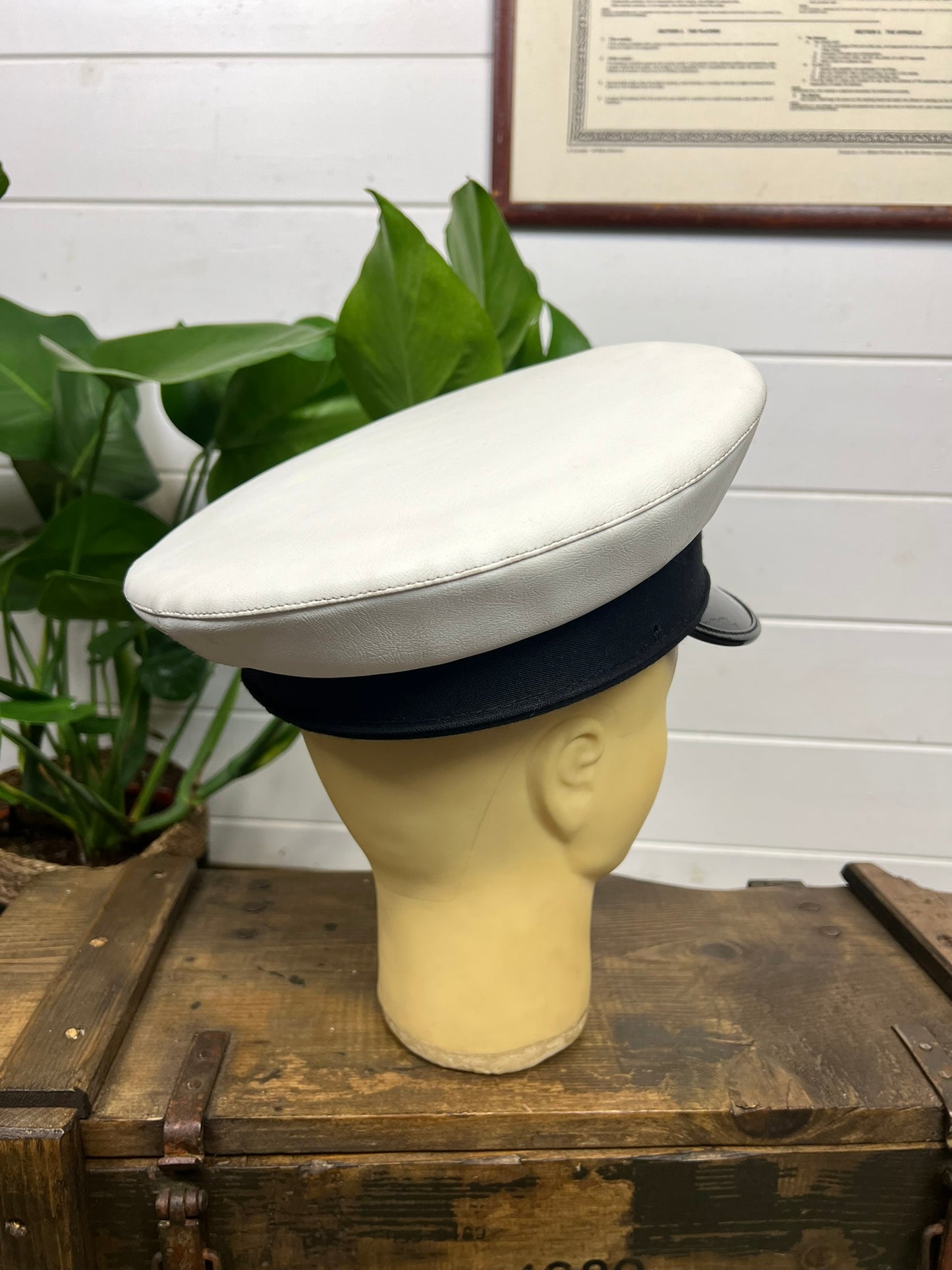 Vintage Ex Essex Police Traffic Officers Peak Cap 60cm Obsolete Badge Collector Film Prop Display