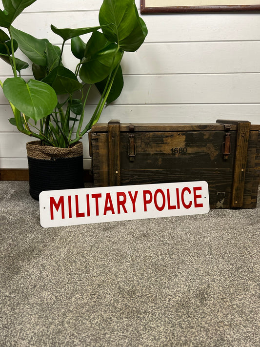 Vintage Ex Military Police Sign Unissued Collector Man Cave Wall Display Sign Film Prop