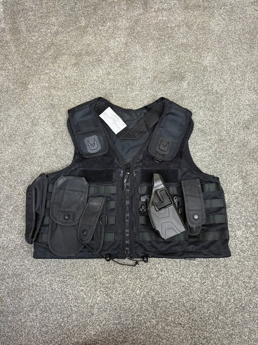 Ex Police Safariland Black Molle Firearms Vest Tactical Utility Security Vest XL - VGC