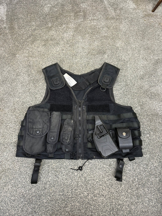 Ex Police Safariland Black Molle Firearms Vest Tactical Utility Security Vest XL