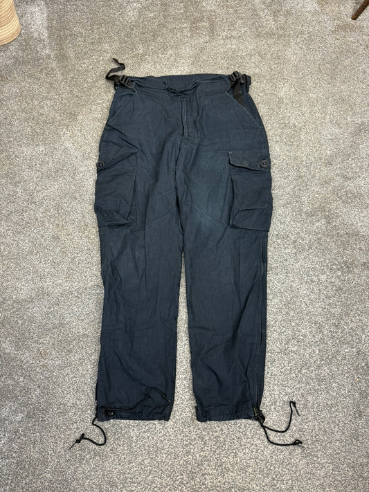 Ex Police Arktis Black Combat Cargo Trousers 34" Ripstop Hiking Dog Handler