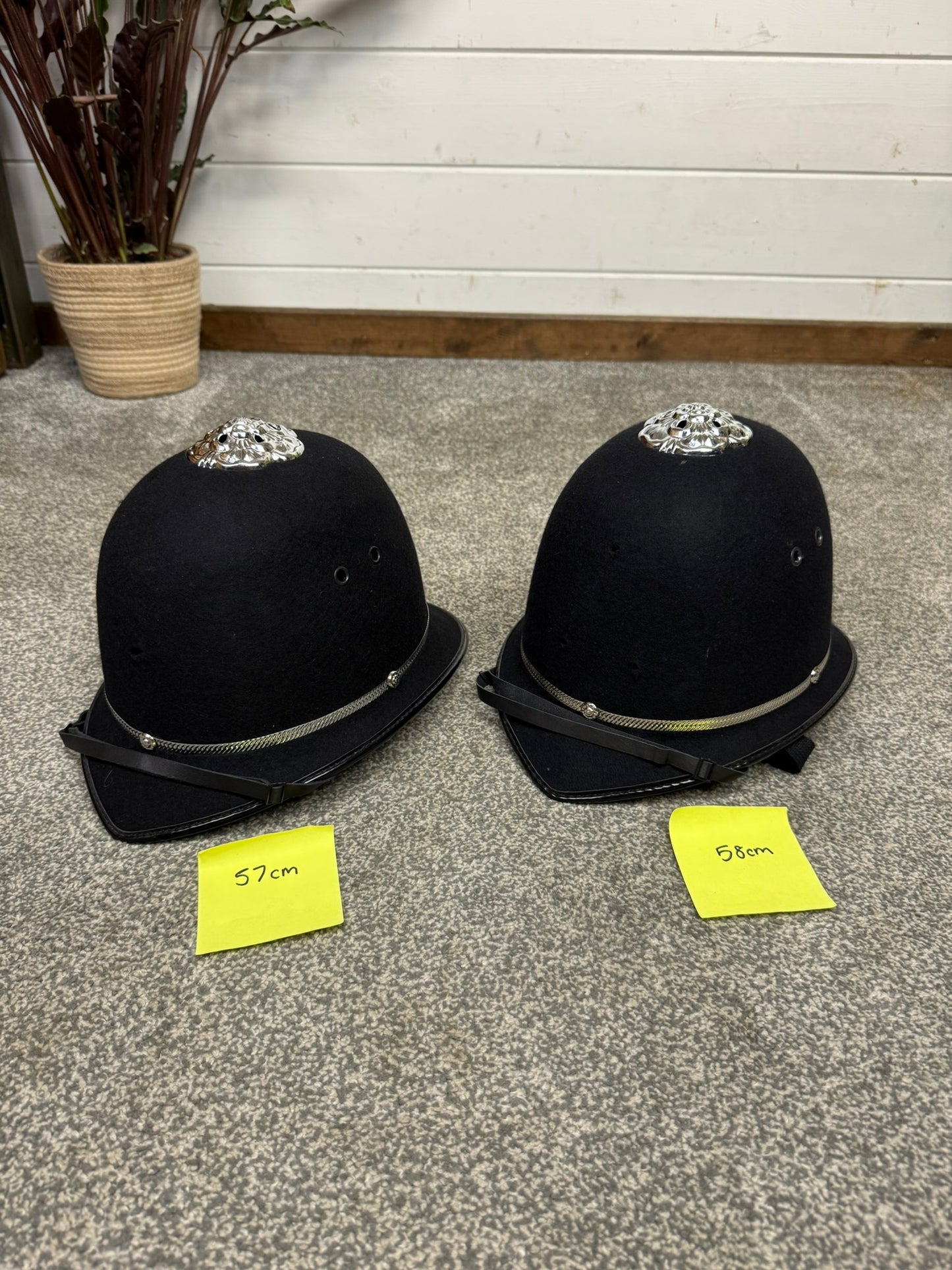 Ex Police Bobby Helmet Rose Top Custodian Hat Collectors Film Display