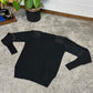 NEW Black Pullover Jumper MEDIUM Security Prison Uniform Outdoor Work Fishing