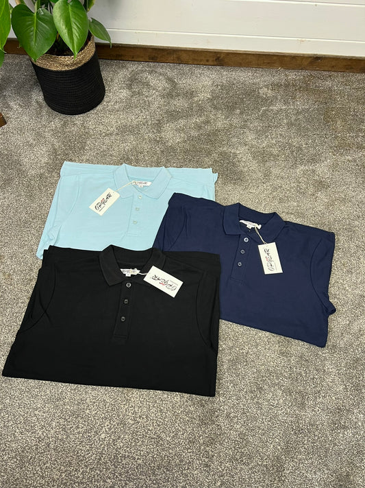 3x NEW Men's Polo Shirt T-Shirt Uniform Job Lot Bundle - MEDIUM