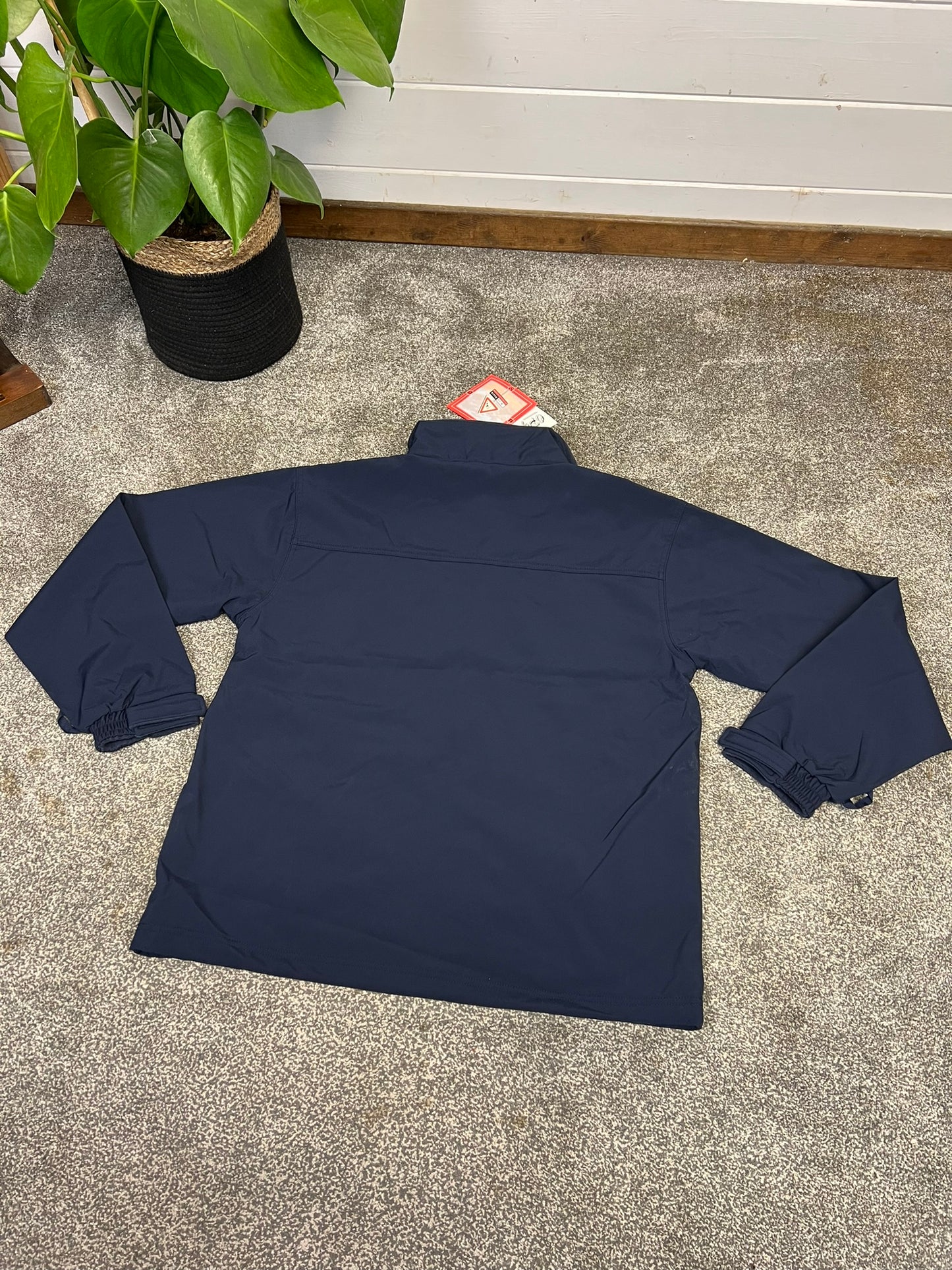 NEW Navy Blue Softshell Jacket Coat Waterproof Breathable Security LARGE