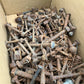 Box of Mixed Vintage Rusty Nuts Bolts Nails Job Lot Project Patina