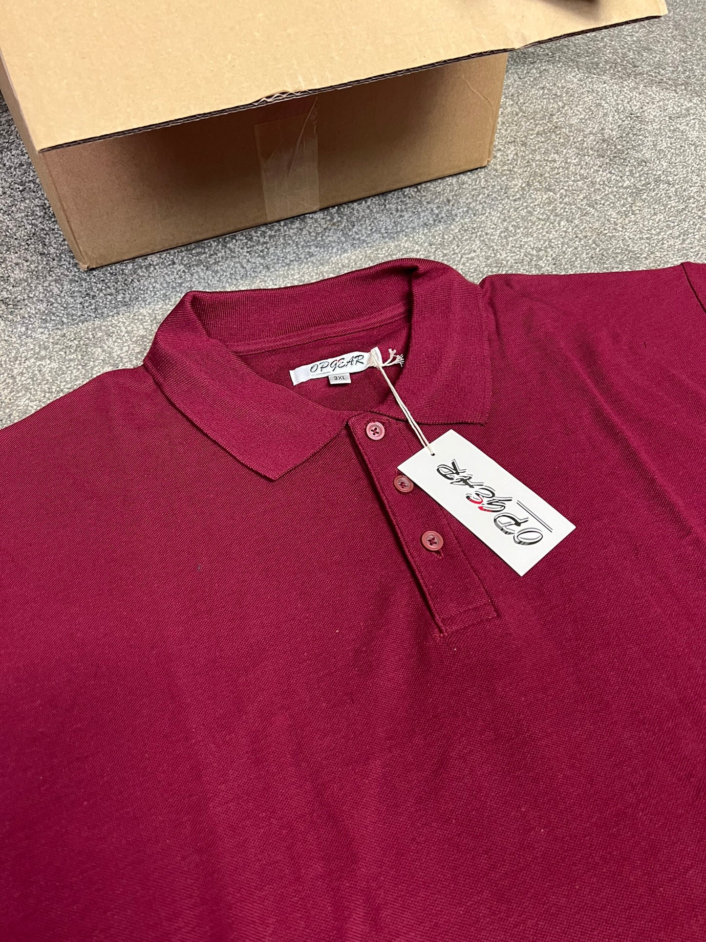 Box of 22x Burgundy Polo Shirts T-Shirt Job Lot Wholesale NEW - XXXL 3XL Resale Printing Car Boot Stock