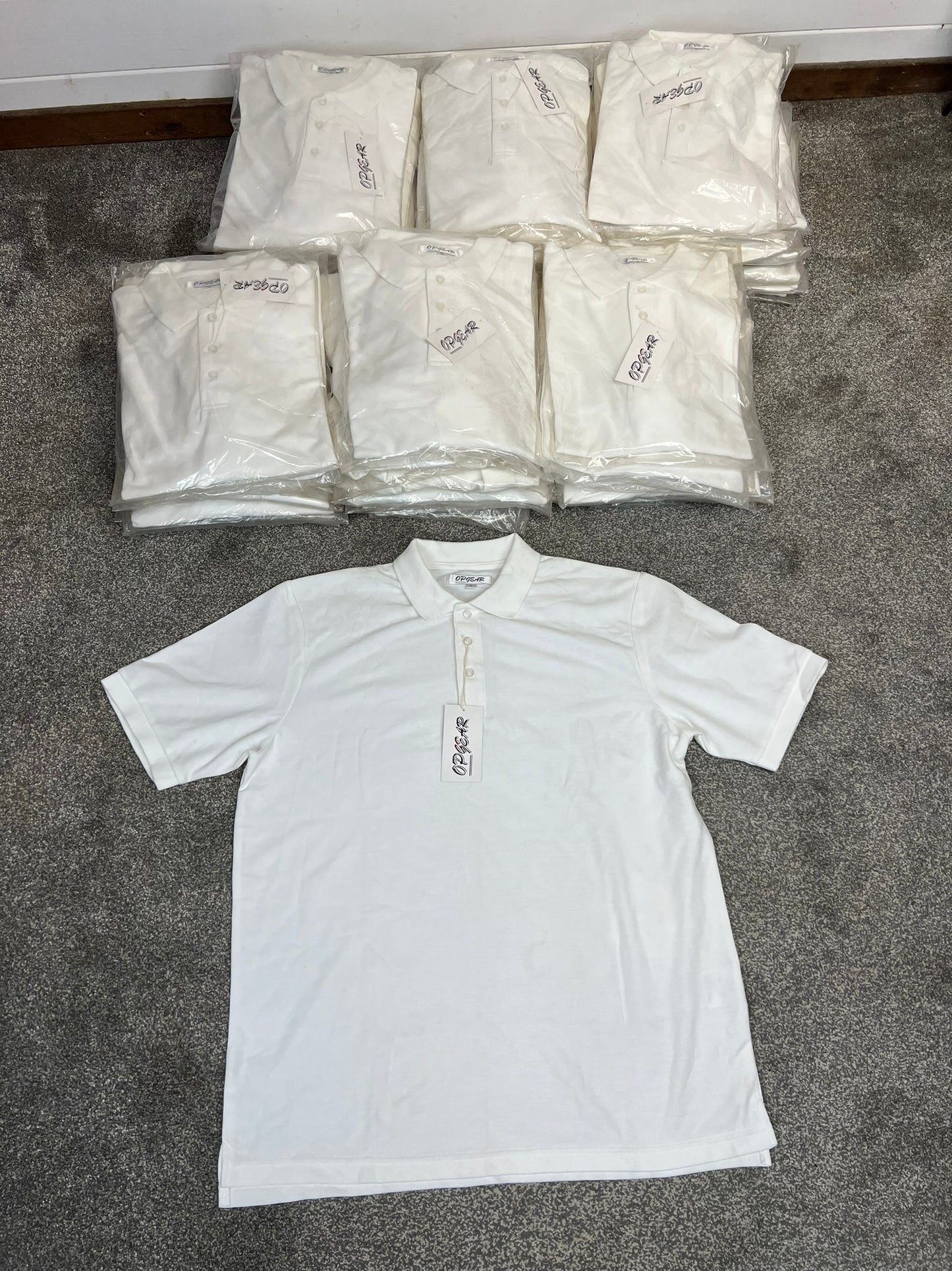 26x White Polo Shirts XL T-Shirt Job Lot Wholesale Resale Printing Car Boot Stock