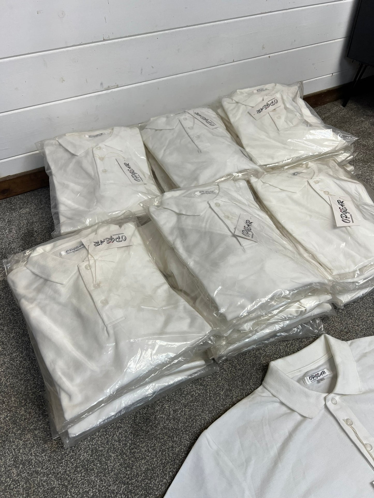 26x White Polo Shirts XL T-Shirt Job Lot Wholesale Resale Printing Car Boot Stock