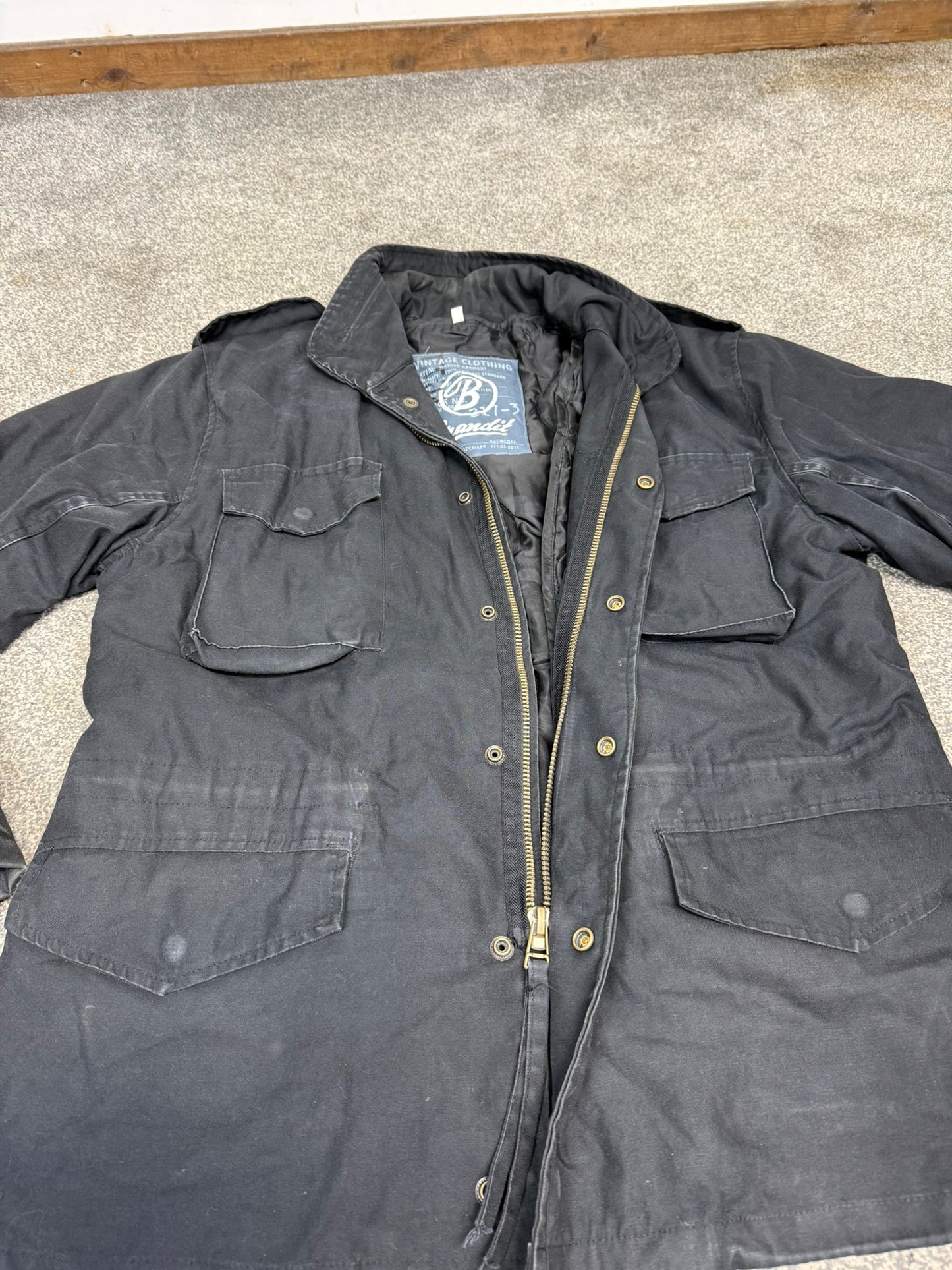 Brandit M65 Vintage Clothing Jacket Parka With Liner - Large