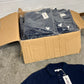 Box of 36x Navy Blue Polo Shirts T-Shirt Job Lot Wholesale NEW - LARGE Resale Printing Car Boot Stock