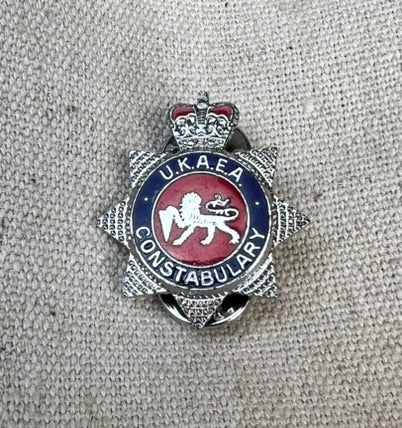 UKAEA United Kingdom Atomic Energy Constabulary Enamel Pin Badge Rare Collectible