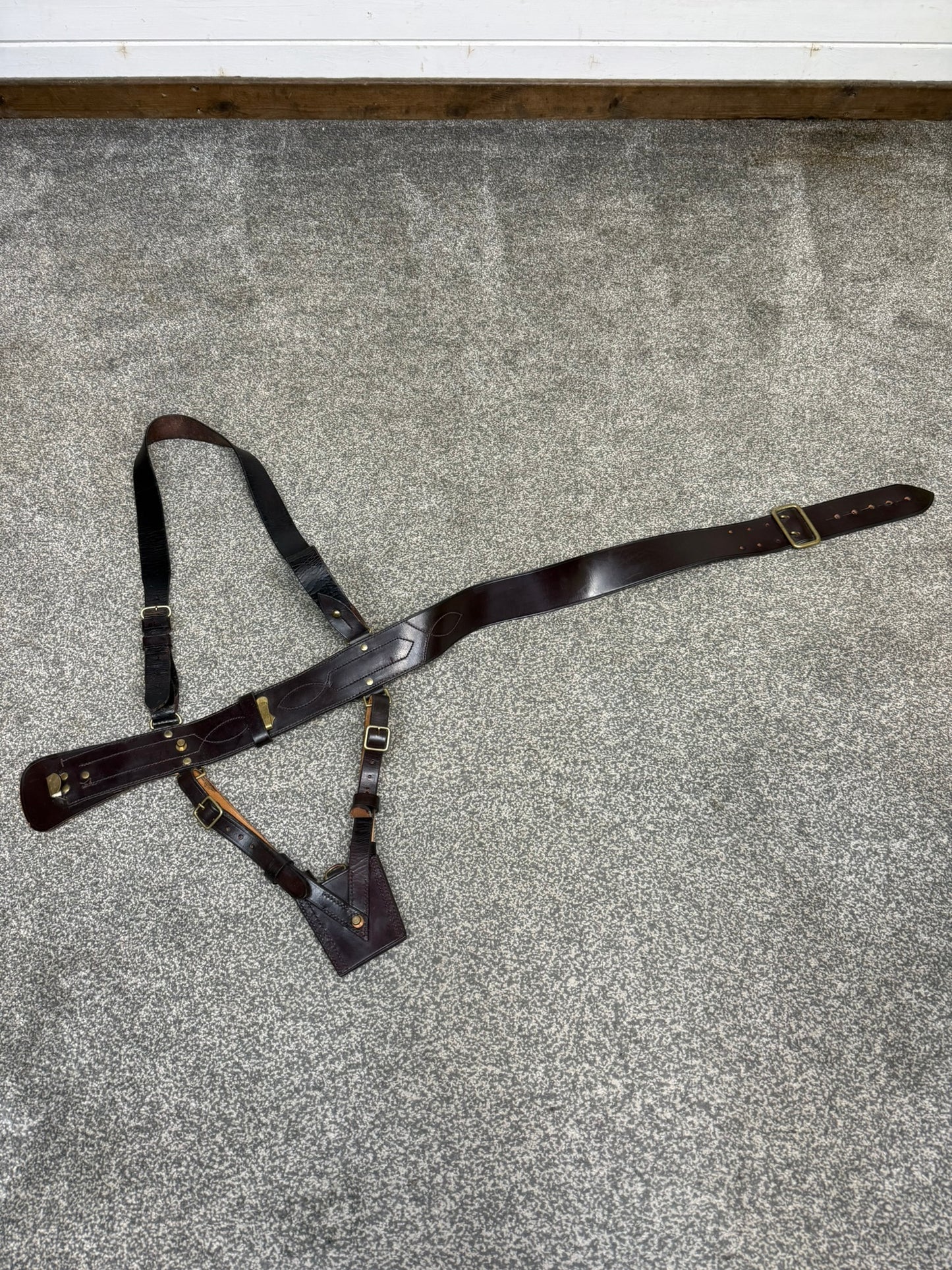 British Army Sam Browne Belt Shoulder Strap Sword Frog Size 3