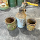 3x Vintage Metal Tin Cans Birds Custard Lyles Syrup Old Advertising Rustic Decor Display