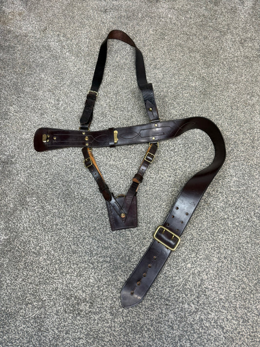 British Army Sam Browne Belt Shoulder Strap Sword Frog Size 3