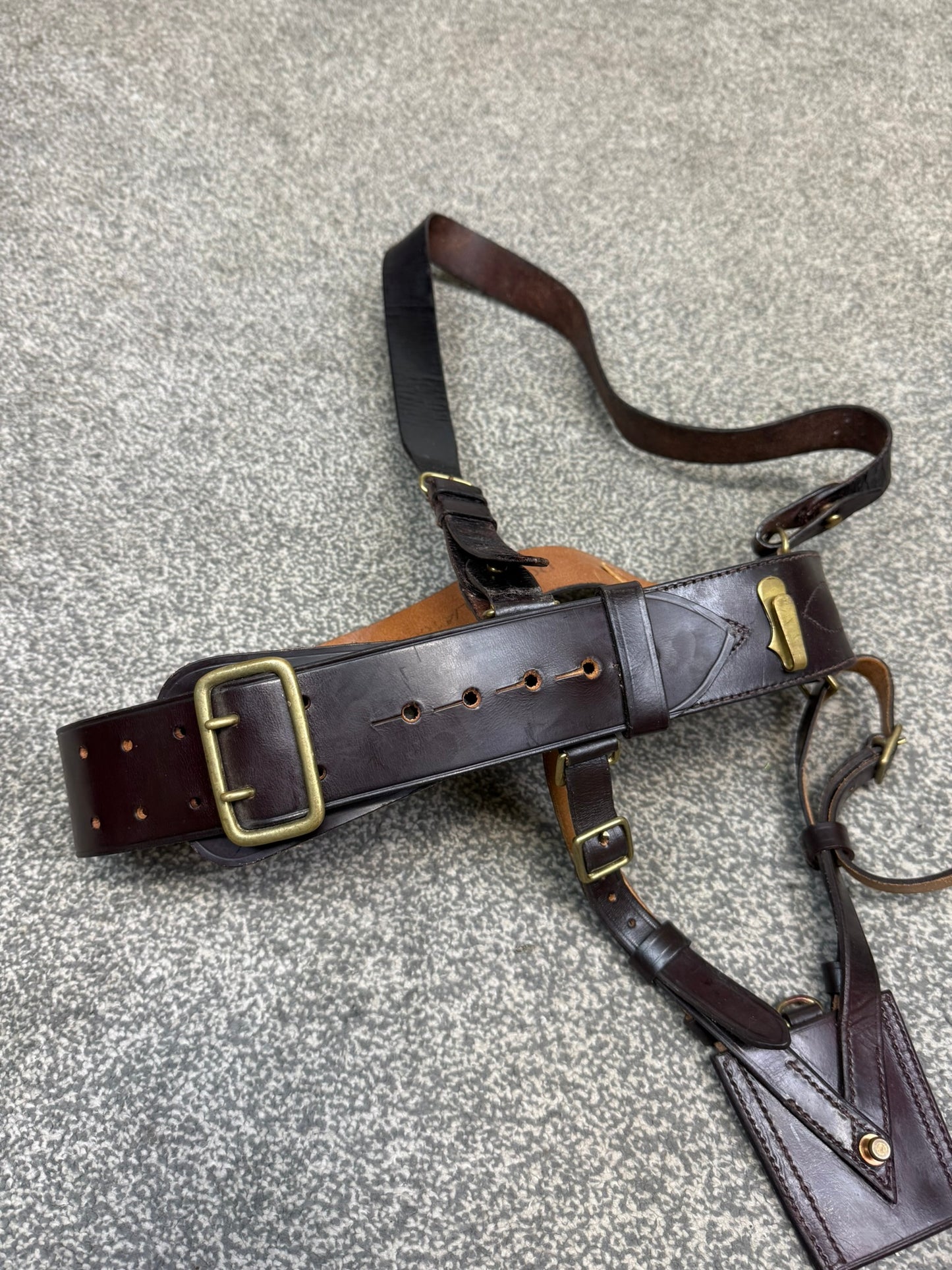 British Army Sam Browne Belt Shoulder Strap Sword Frog Size 3