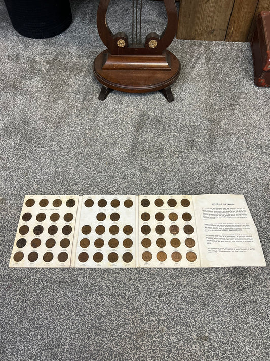 Coin Collectors Half Penny Folder Complete 1915 to 1967 Sandles No2.